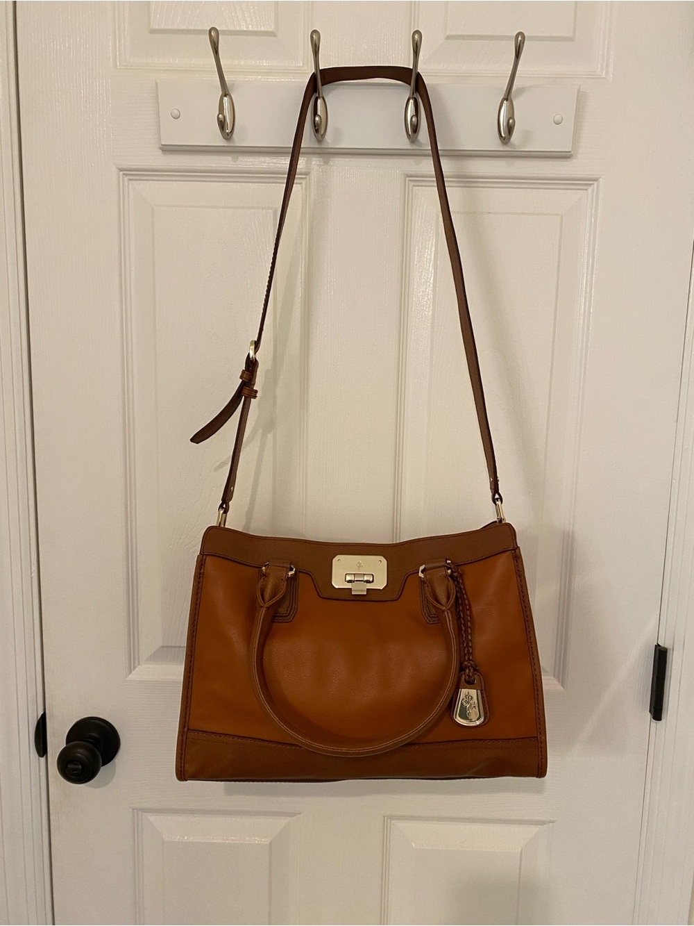 NWOTs Cole Haan Vintage  Kendra Brown Leather Tote / crossbody - optional strap